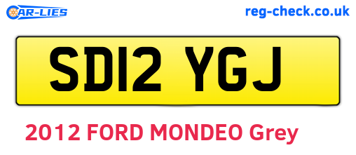 SD12YGJ are the vehicle registration plates.