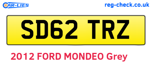 SD62TRZ are the vehicle registration plates.