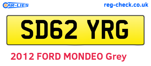 SD62YRG are the vehicle registration plates.