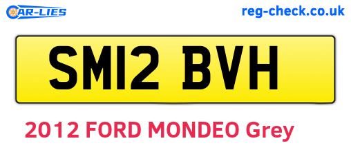 SM12BVH are the vehicle registration plates.