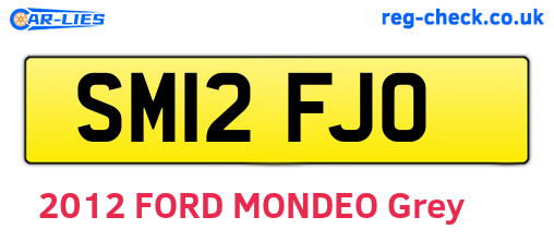 SM12FJO are the vehicle registration plates.