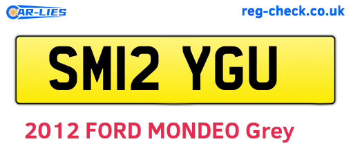SM12YGU are the vehicle registration plates.