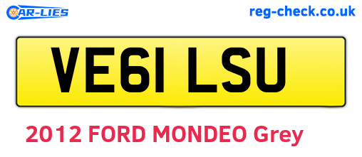 VE61LSU are the vehicle registration plates.