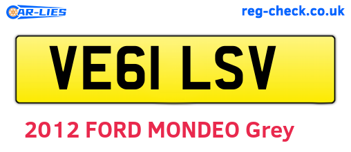 VE61LSV are the vehicle registration plates.