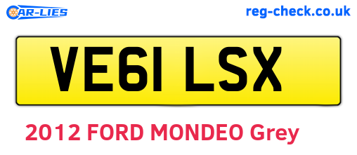 VE61LSX are the vehicle registration plates.