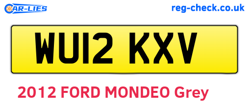 WU12KXV are the vehicle registration plates.
