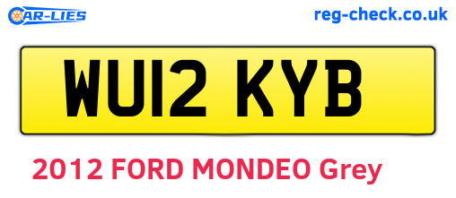 WU12KYB are the vehicle registration plates.