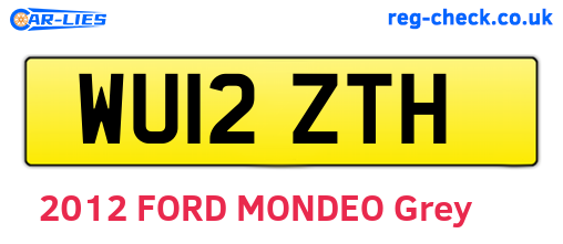 WU12ZTH are the vehicle registration plates.