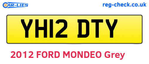 YH12DTY are the vehicle registration plates.