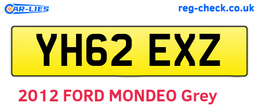 YH62EXZ are the vehicle registration plates.