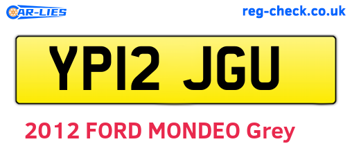 YP12JGU are the vehicle registration plates.