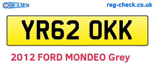 YR62OKK are the vehicle registration plates.