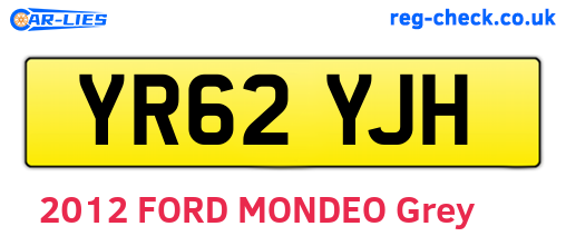 YR62YJH are the vehicle registration plates.
