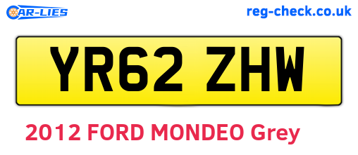 YR62ZHW are the vehicle registration plates.