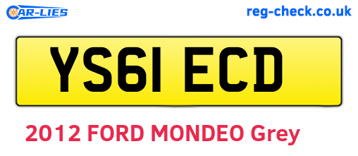 YS61ECD are the vehicle registration plates.