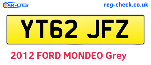 YT62JFZ are the vehicle registration plates.