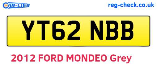 YT62NBB are the vehicle registration plates.