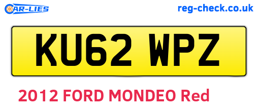 KU62WPZ are the vehicle registration plates.