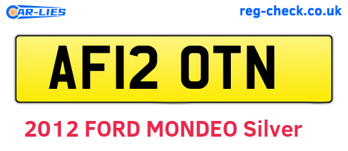AF12OTN are the vehicle registration plates.