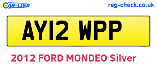 AY12WPP are the vehicle registration plates.