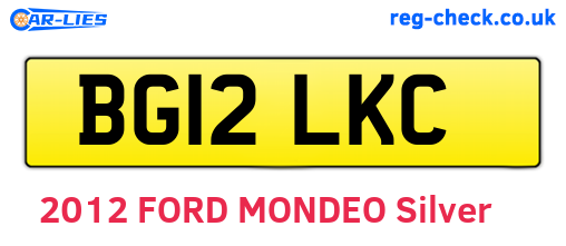 BG12LKC are the vehicle registration plates.