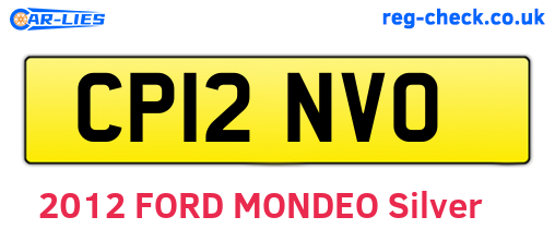 CP12NVO are the vehicle registration plates.