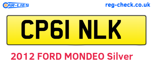 CP61NLK are the vehicle registration plates.