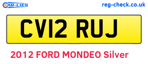 CV12RUJ are the vehicle registration plates.