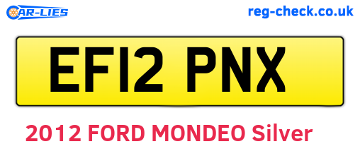 EF12PNX are the vehicle registration plates.
