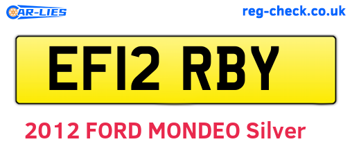EF12RBY are the vehicle registration plates.