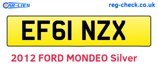 EF61NZX are the vehicle registration plates.
