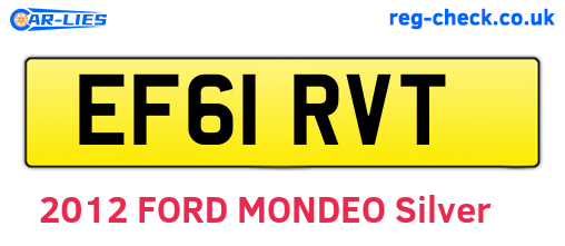 EF61RVT are the vehicle registration plates.