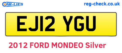 EJ12YGU are the vehicle registration plates.