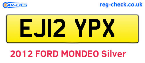 EJ12YPX are the vehicle registration plates.