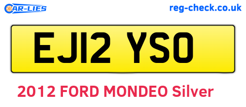 EJ12YSO are the vehicle registration plates.