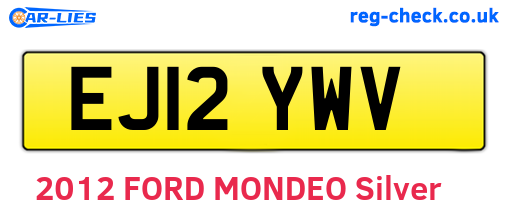 EJ12YWV are the vehicle registration plates.