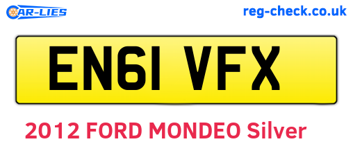 EN61VFX are the vehicle registration plates.