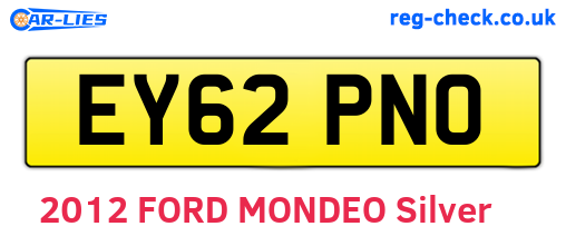 EY62PNO are the vehicle registration plates.