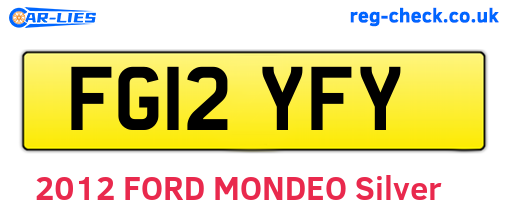 FG12YFY are the vehicle registration plates.