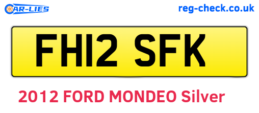 FH12SFK are the vehicle registration plates.