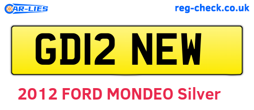 GD12NEW are the vehicle registration plates.
