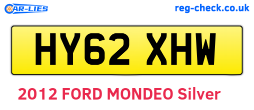 HY62XHW are the vehicle registration plates.
