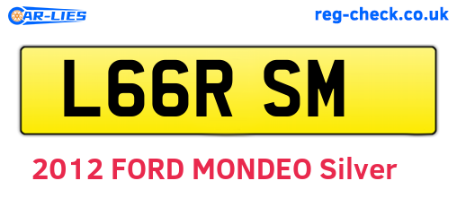 L66RSM are the vehicle registration plates.