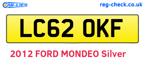 LC62OKF are the vehicle registration plates.