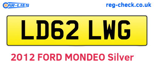 LD62LWG are the vehicle registration plates.