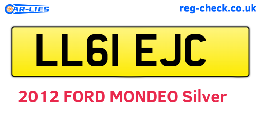 LL61EJC are the vehicle registration plates.