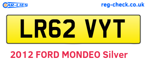 LR62VYT are the vehicle registration plates.