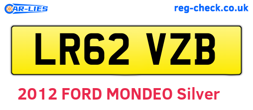 LR62VZB are the vehicle registration plates.