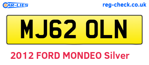MJ62OLN are the vehicle registration plates.