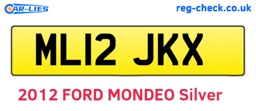 ML12JKX are the vehicle registration plates.